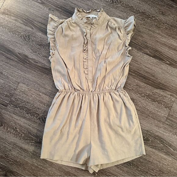 Endless Rose Ruffle Button-Front Romper - Picture 1 of 8